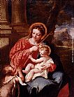 Madonna Canvas Paintings - Madonna And Child With Saint John The Baptist